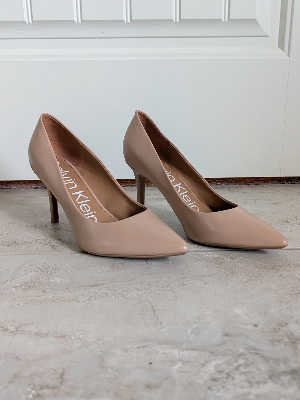Calvin Klein Nude Pointed-Toe Pump
